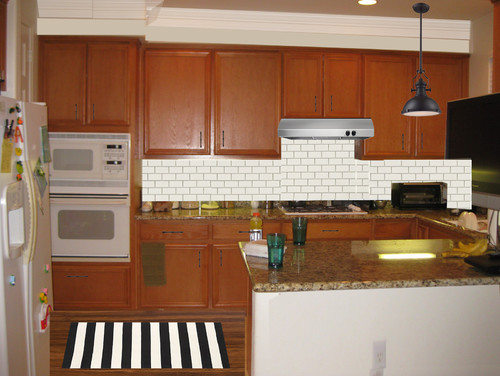 Kitchen Tiles For Oak Kitchen updating builder oak kitchen (photoshop) Kitchen Tiles For Oak Kitchen updating builder oak kitchen (photoshop)