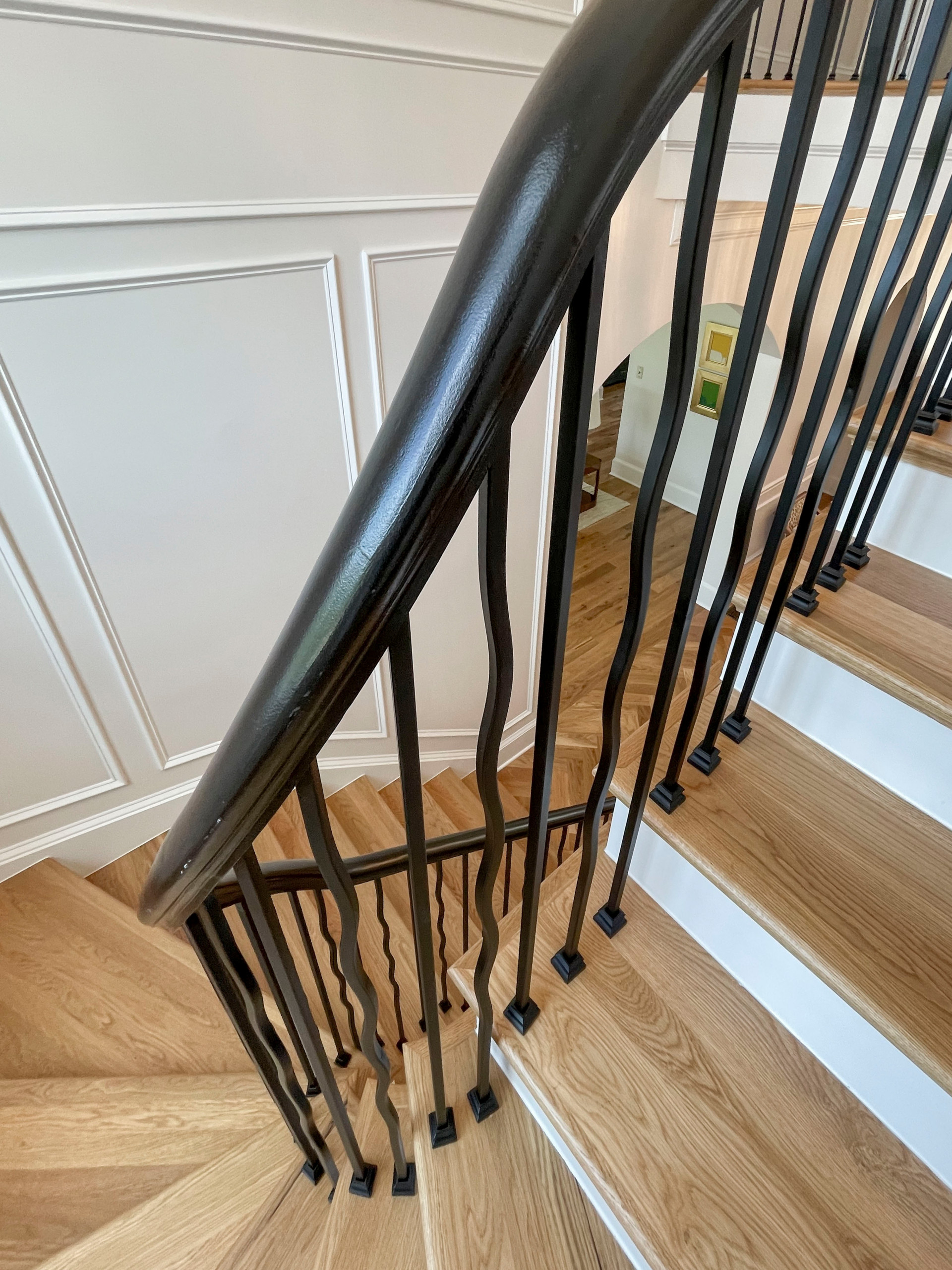 106_Modern Balustrade System Meets Traditional Winding Stairs, Aldie VA  20105