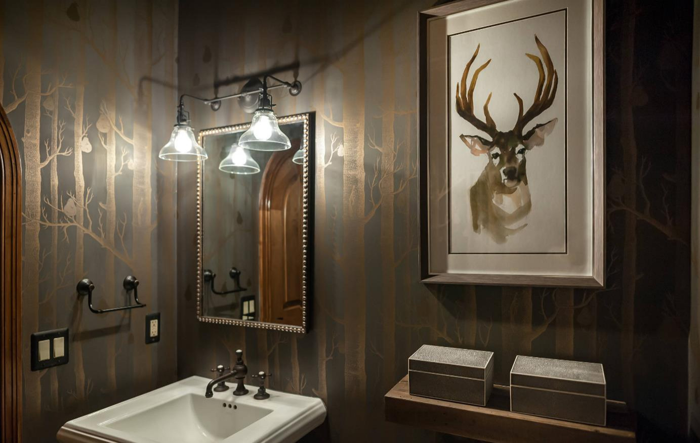 Wallpaper Install: Birches Powder Room