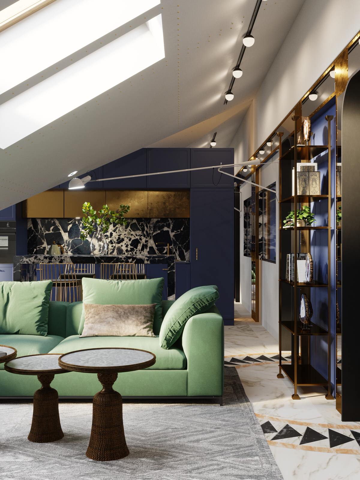 Проект двухуровневой квартиры с мансардой