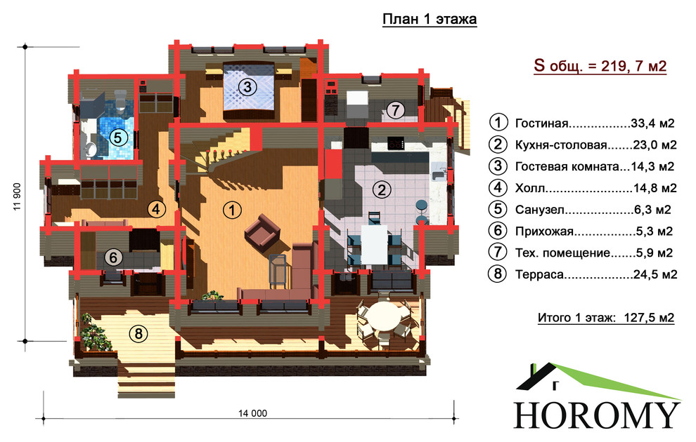 Проекты домов из клееного бруса