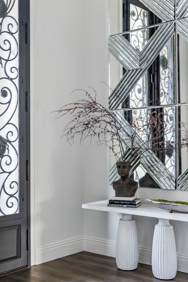 Entryway - transitional entryway idea in Orange County