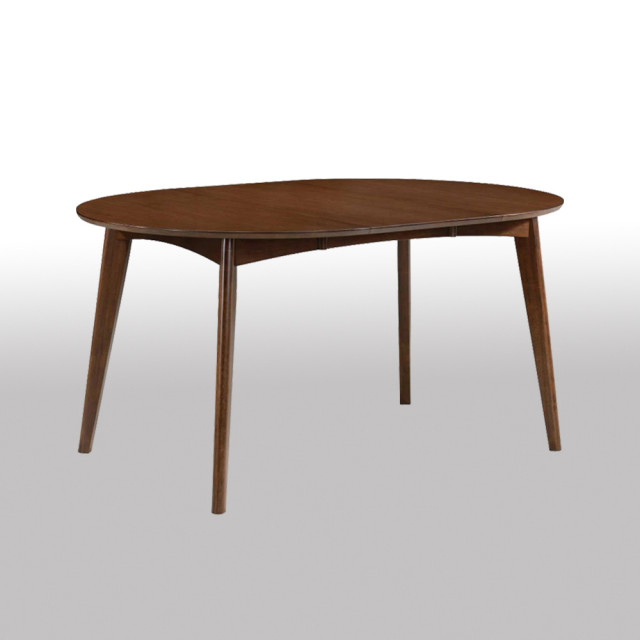 Oval Wood Dining Table, Dark Walnut - Midcentury - Dining Tables - by Simple Relax | Houzz