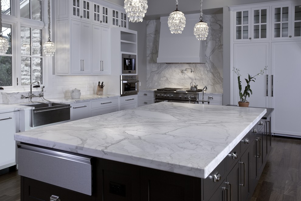 Artisan Stone Collection Granite Huge Island In Calacatta Gold Marble Contemporary Austin By Artisan Group Stone And Wood Countertops