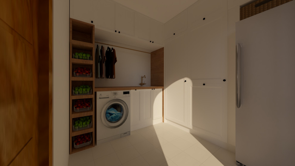 Design ideas for a transitional laundry room in Valencia.