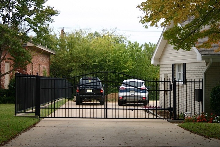 This is an example of a traditional attached garage in Dallas.