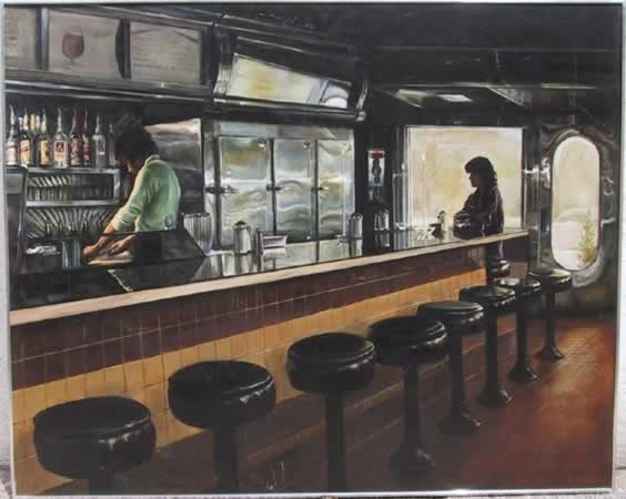 Harry McCormick, Empire Diner, Oil Painting