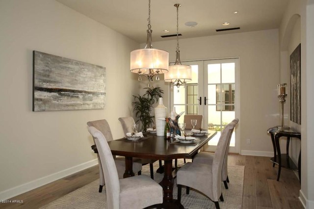 Warm Transitional transitional-dining-room