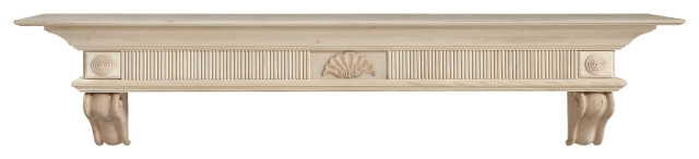 72" Unfinished Wood Mantel Shelf