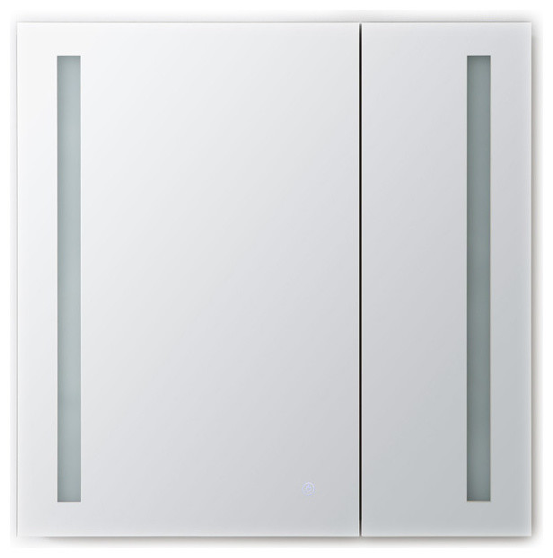 Aquadom Royal Basic Led Lighted Mirror Glass Medicine Cabinet 30 X30 X5 Modern Medicine Cabinets By Aquadom