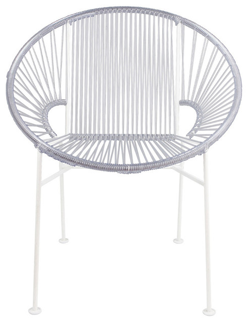 Concha Vinyl Cord Chair With White Frame Contemporary Outdoor Concha Vinyl Cord Chair With White Frame Contemporary Outdoor Dining Chairs By Etriggerz