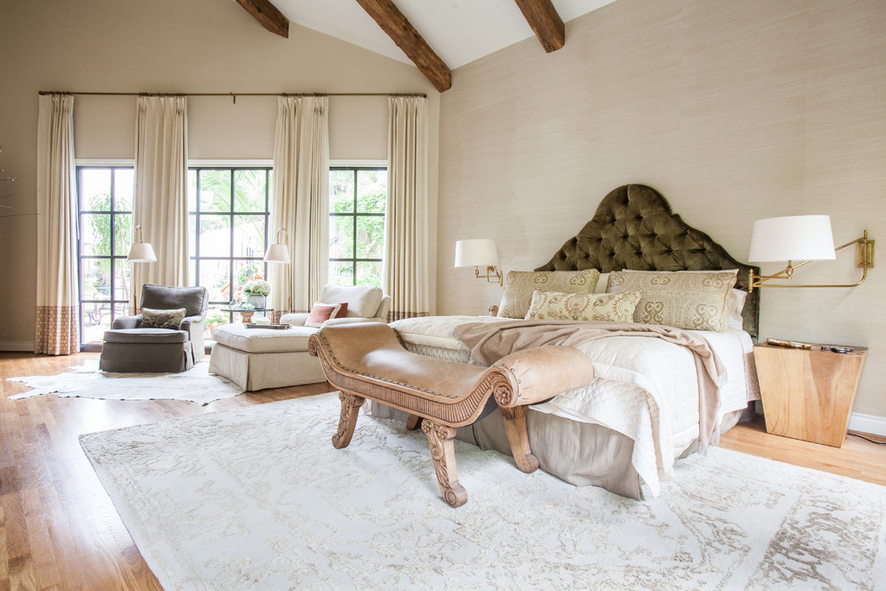 Inspiration for a transitional bedroom in Houston.