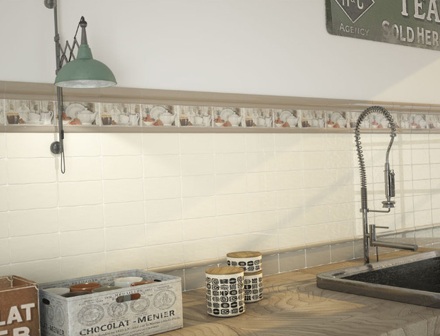 Ivory Vintage Kitchen Splashback - Country - Kitchen - Brisbane - by ...