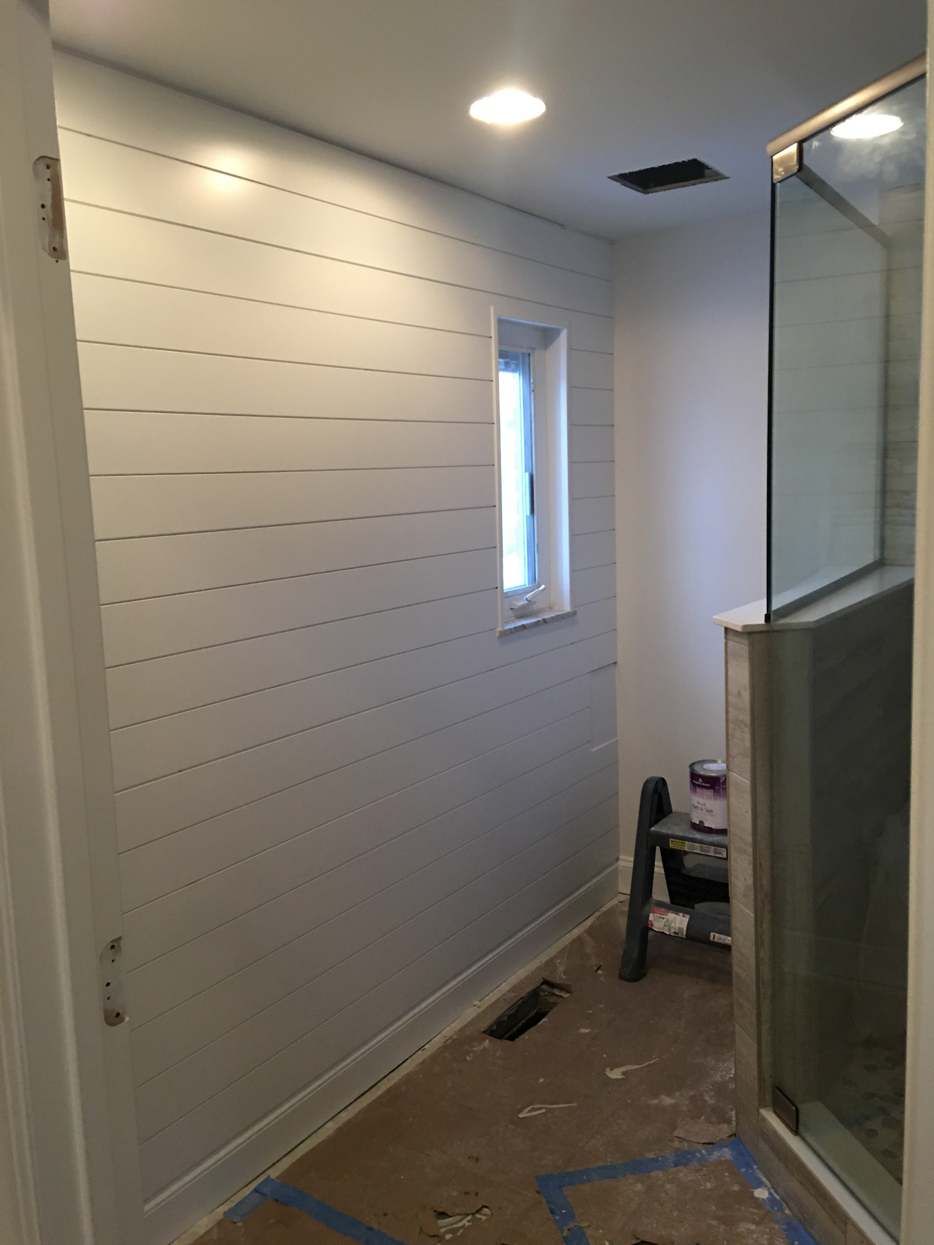 Custom bathroom and back room office/workout/pet room