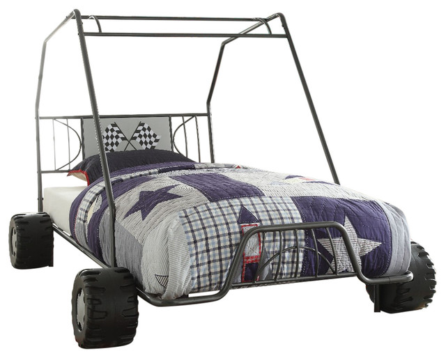 Acme Xander Twin Bed, Go Kart Eclectic Kids Beds by BuyDBest