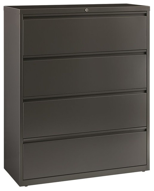 Hirsh Hl8000 Series 42 4 Drawer Lateral File Cabinet In Charcoal