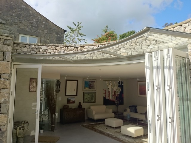 Earth Covered Barn Extension contemporary-entry