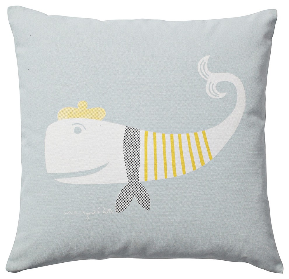 Wayne Pate Whale Pillow Cover