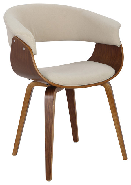 The Antonia Accent Chair, Cream, Fabric and Wood