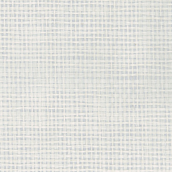Designer Grasscloth, Paper Weave Foil, White, 488-428, Double-Roll