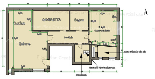 Piantina casa, con misure Pianta della casa