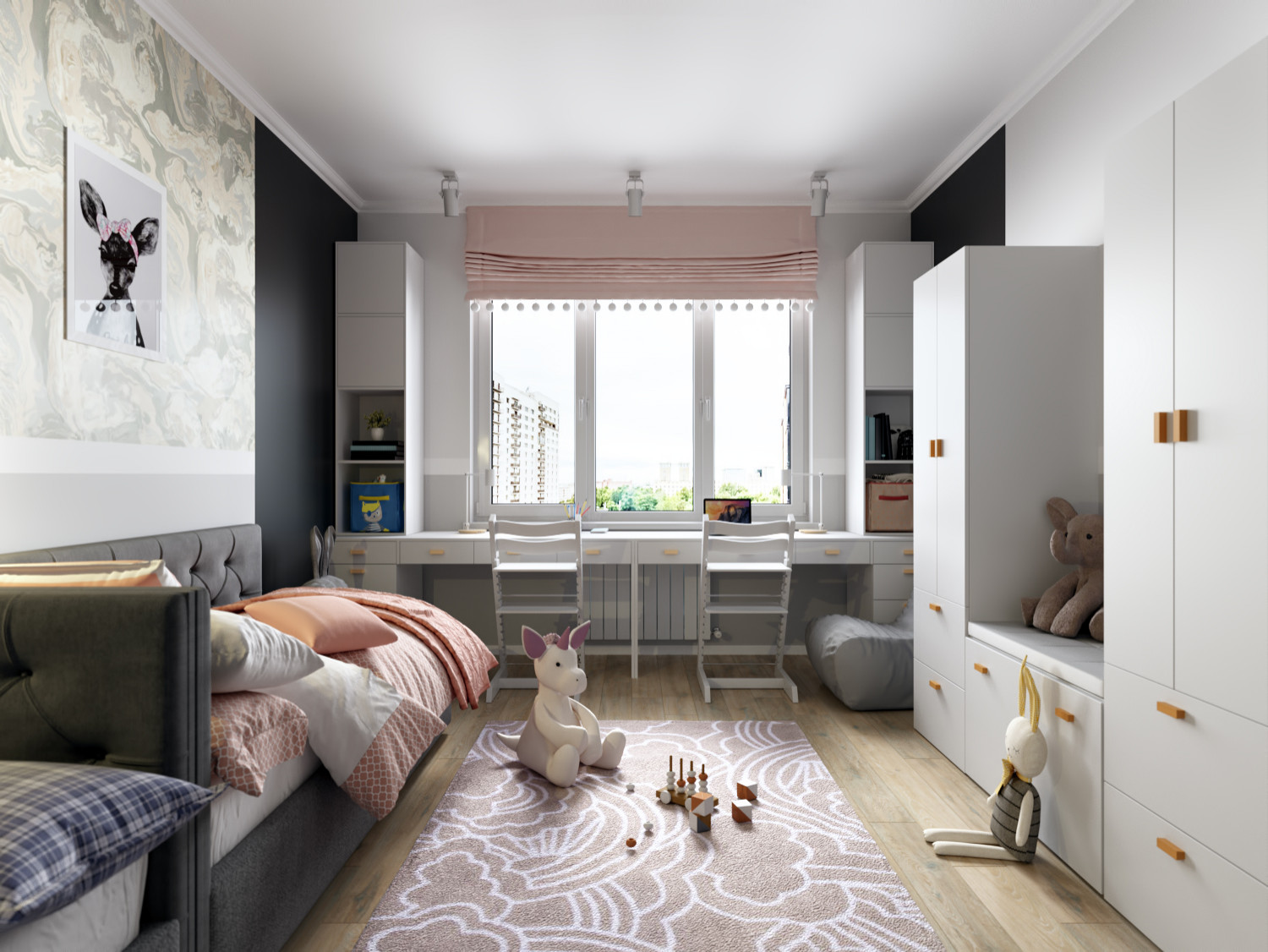 Комната для брата и сестры 9 и 5 лет