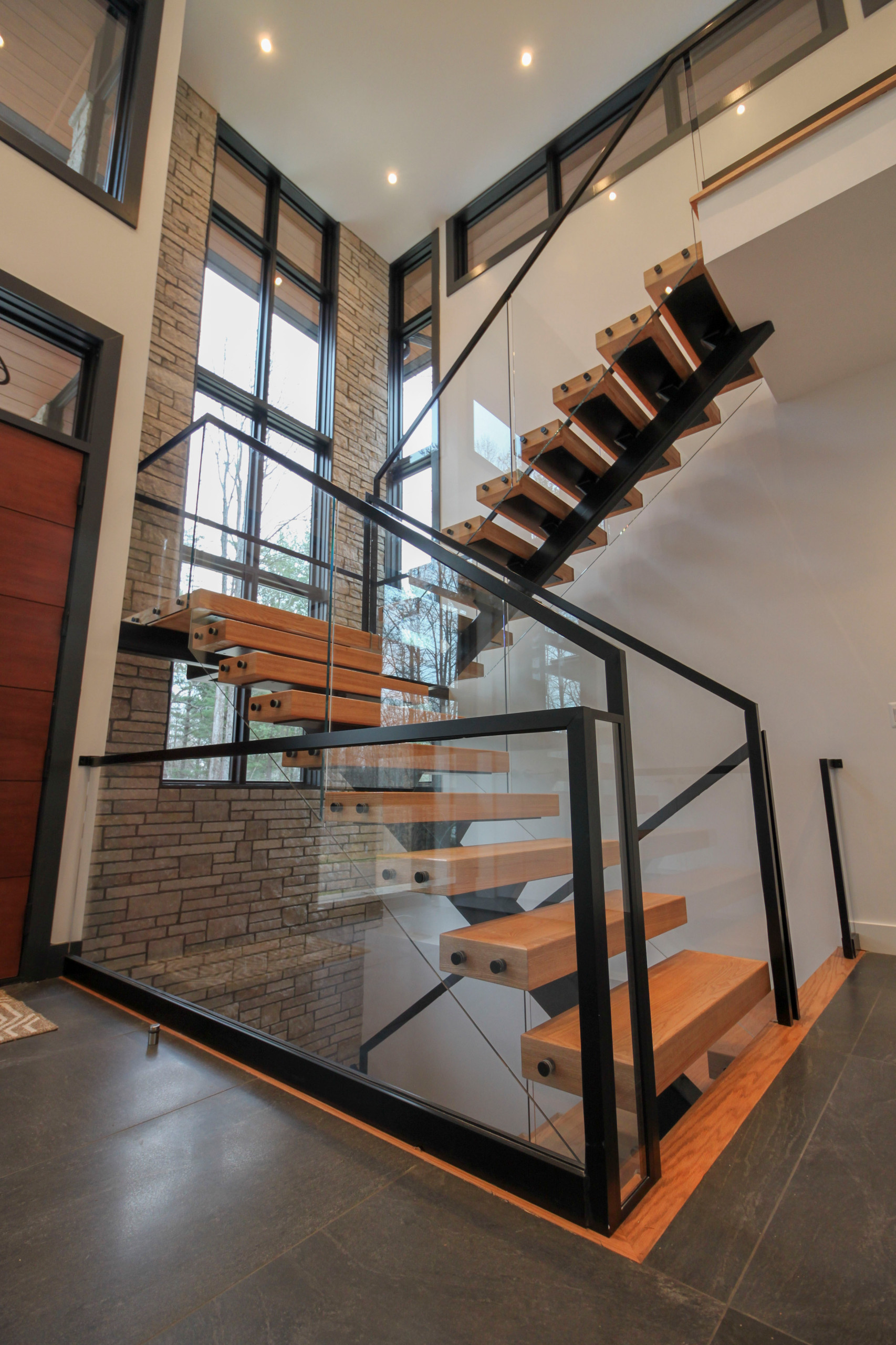 98_Sun Filled Modern Staircase Surrounded by Private Forest, Clifton VA 20124