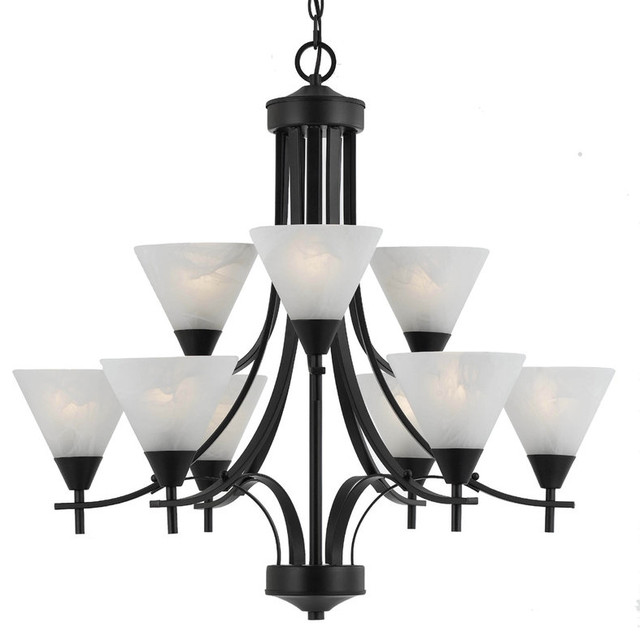 Value Series 2 Tier Chandelier With 9 Lights