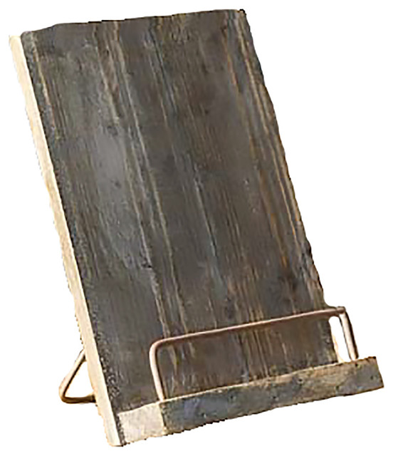 Aged Wooden Cookbook Stand Farmhouse Cookbook Stands And