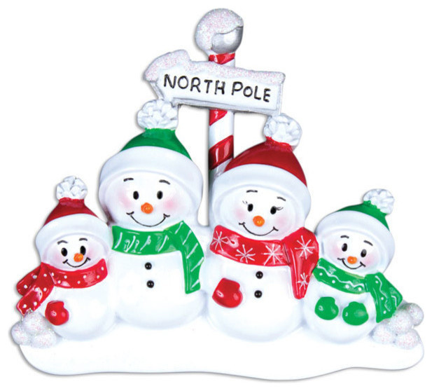 Personalizable Family Series Ornament, North Pole Family of 2