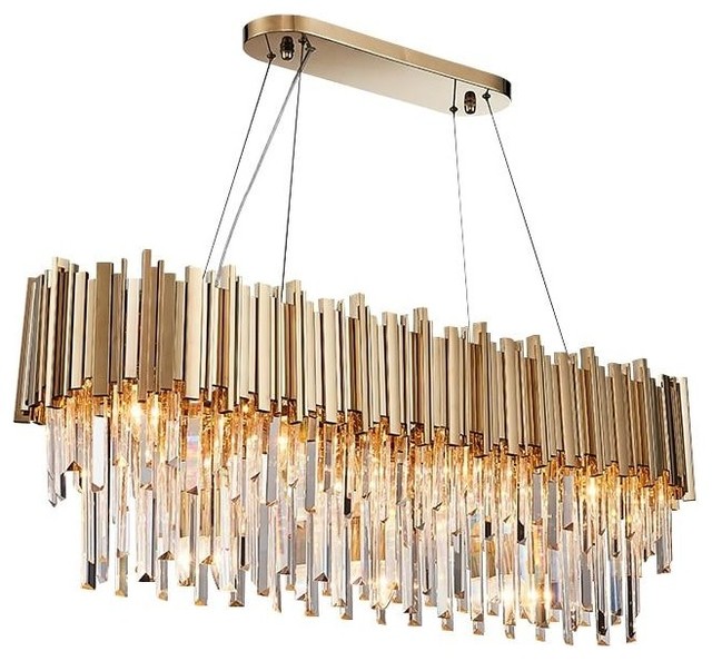 Gio Gold Plated Crystal Dining Room, Gio Crystal Dining Room Chandelier