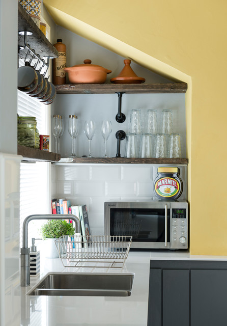 Dark Grey Handle-less Kitchen contemporary-kitchen