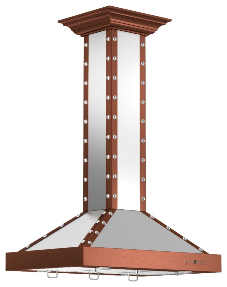 ZLINE 36" Designer Series Stainless Island Range Hood, KB2iSCCXS36