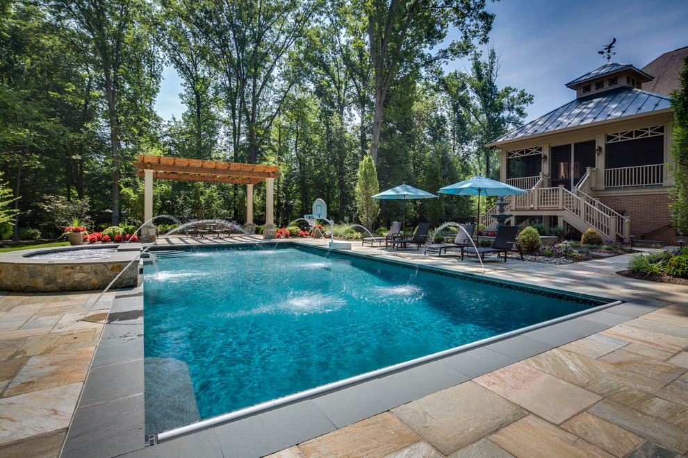 Inspiration for a coastal pool remodel in DC Metro