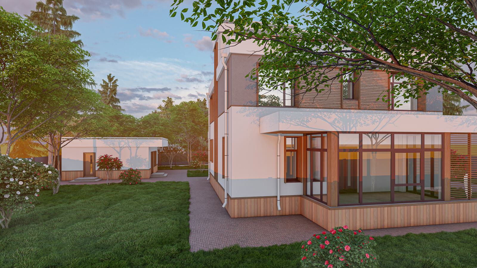 Реконструкция фасадов 2-х этажного жилого дома