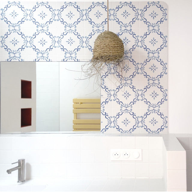 Chemin Vert mediterran-badezimmer