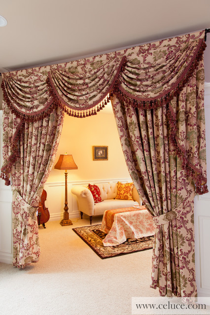 Valance Curtains With Swags And Jabots Traditional Seattle