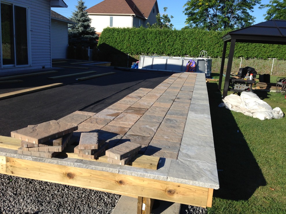 Deck - huge transitional backyard deck idea