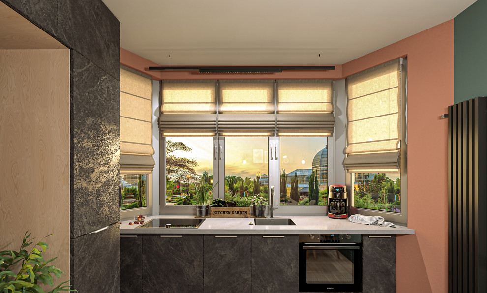 Дизайн-проект интерьера кухни-гостинной