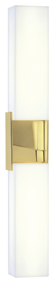 U Linear 24 2-Light Modern Sconce, 3.5x2.50", Brushed Brass