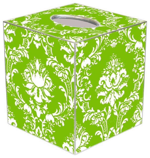 lime green tissue box cover
