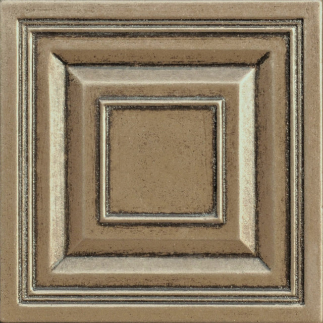 2"x2" Bronze Resin Decorative Insert Accent Piece Tile, Set Of 8 Traditional Accent Trim And