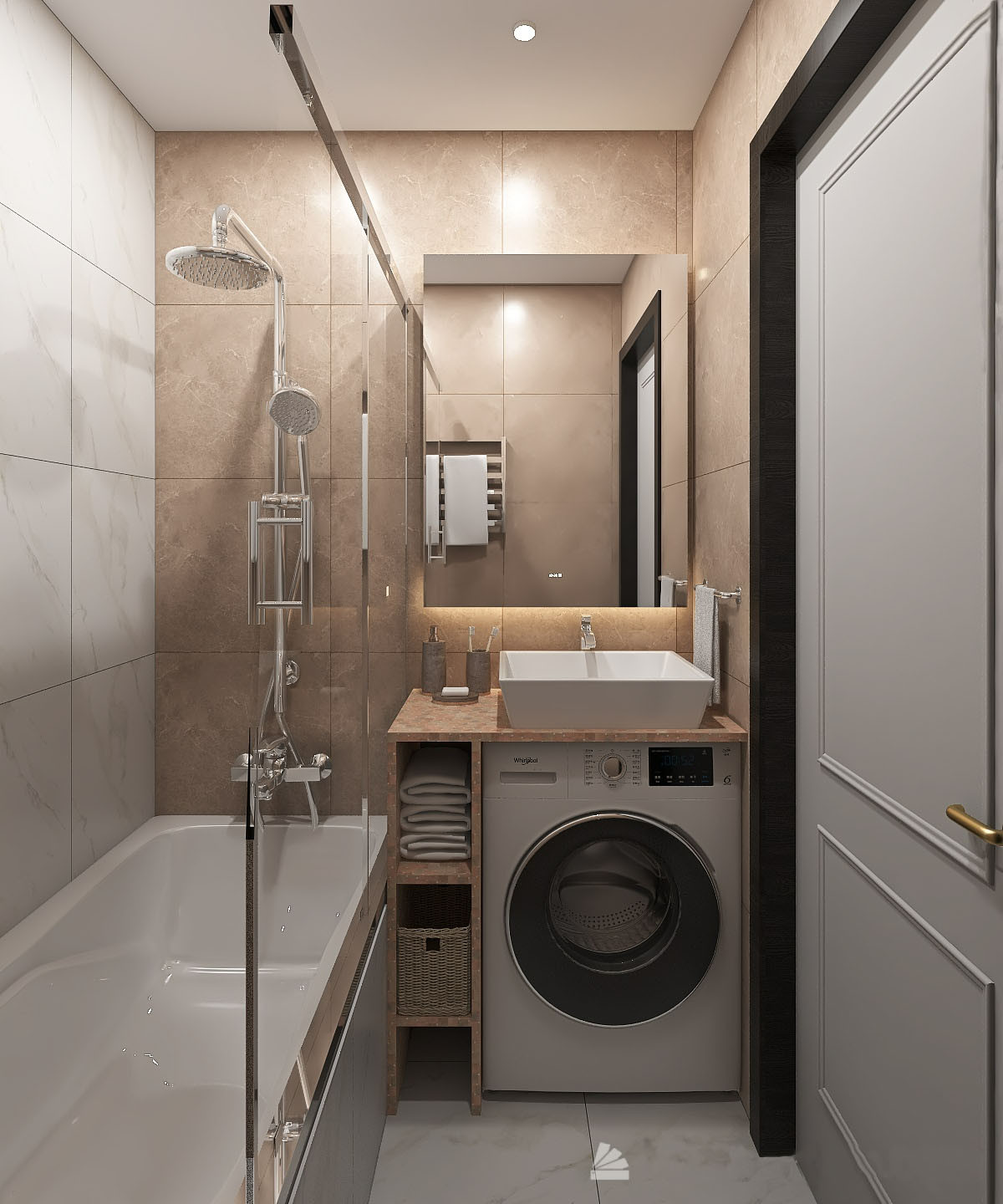 Квартира в старом фонде с балками на потолке