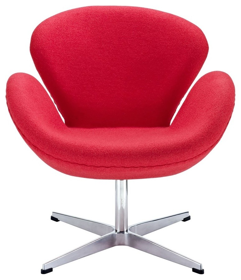 Wing Lounge Chair in Red