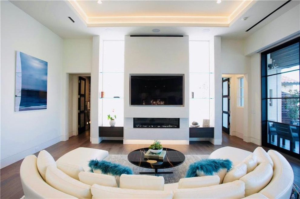 Design ideas for a modern living room in Austin.