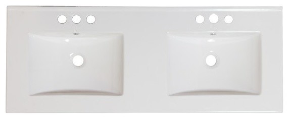 48 in. Transitional Vanity Top in White