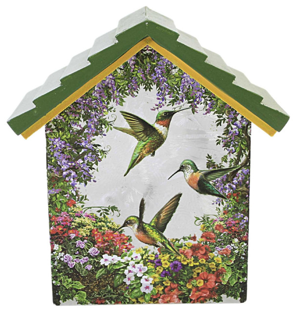 Stony Creek Floral Hummers Lit House Electric Hummingbirds Flowers