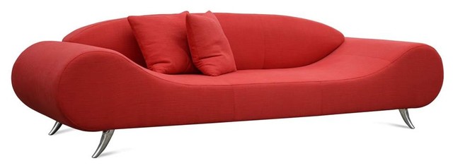 Upholstered Sofa Red