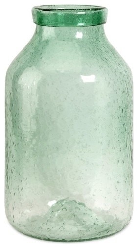 Cadell Large Green Bubble Glass Jar