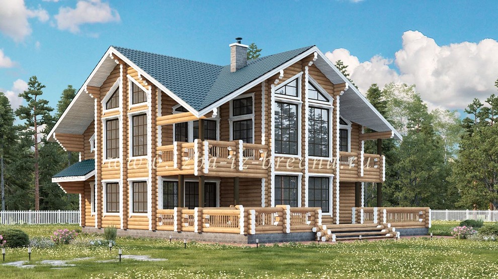 Проекты домов из оцилиндрованного бревна и профилированного бруса